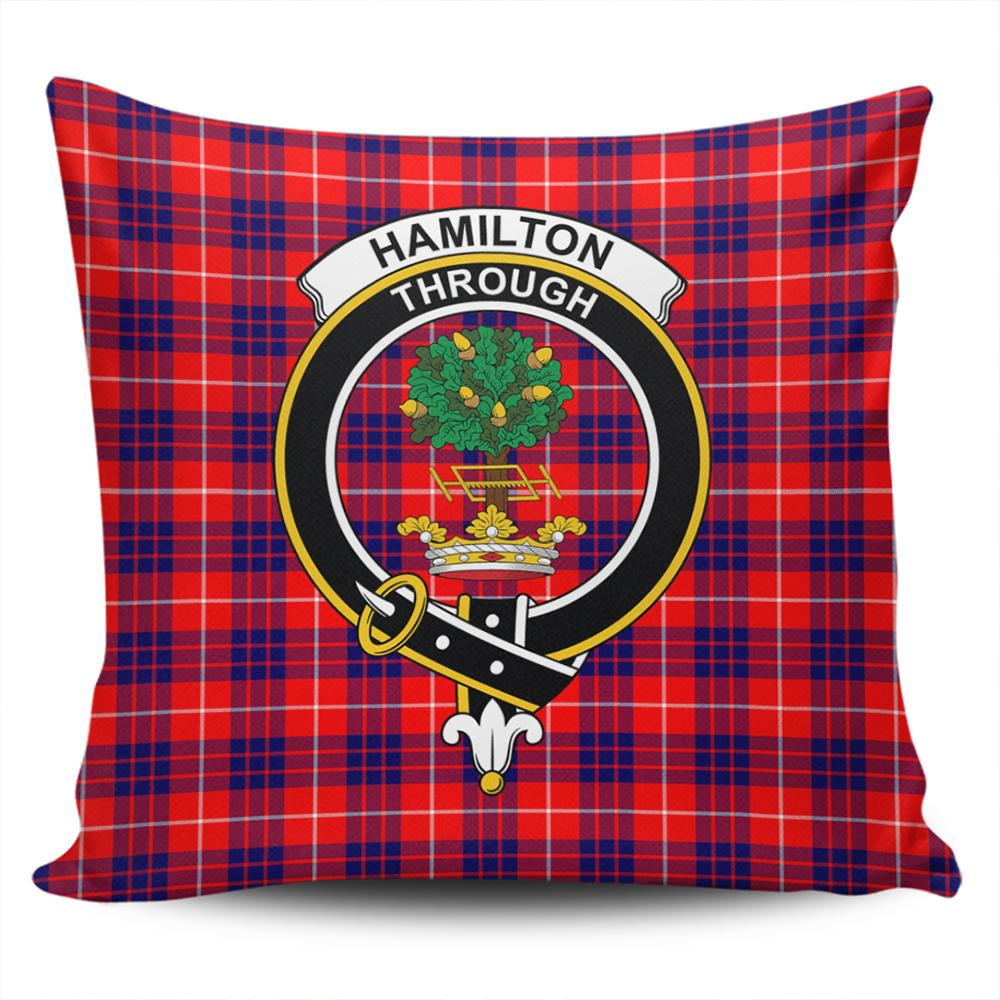 Clan Hamilton Modern Tartan Crest Pillow Cover LB26 Clan Hamilton Tartan Today   