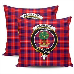 Clan Hamilton Modern Tartan Crest Pillow Cover LB26 Clan Hamilton Tartan Today   