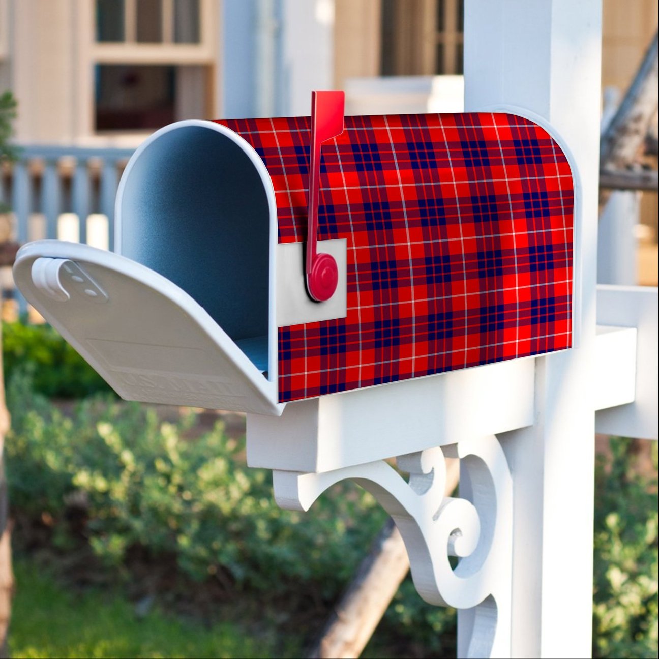 Clan Hamilton Modern Tartan Crest Mailbox UC67 Clan Hamilton Tartan Today   