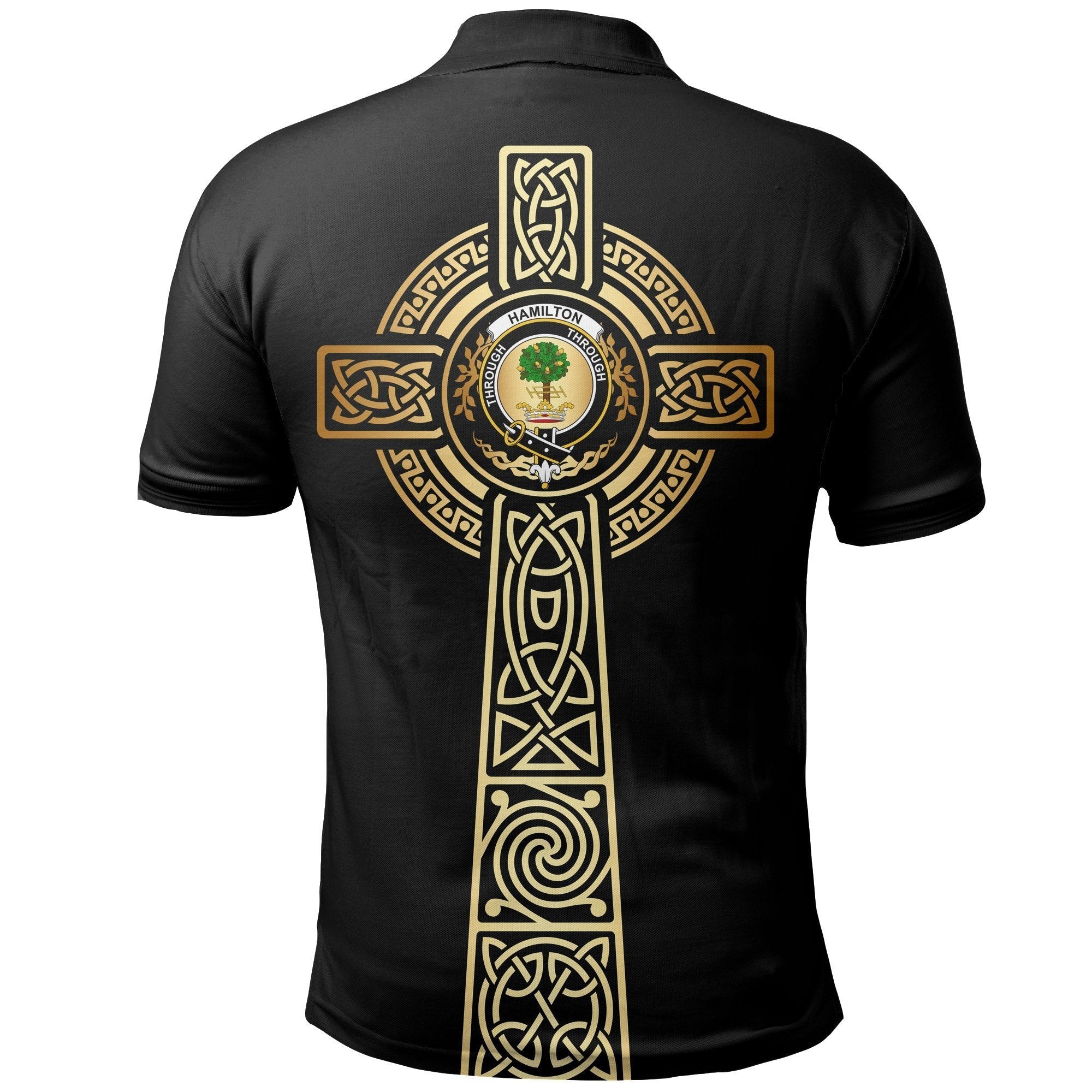 Clan Hamilton Clan Unisex Polo Shirt - Celtic Tree Of Life TJ64 Hamilton Tartan Tartan Polo   