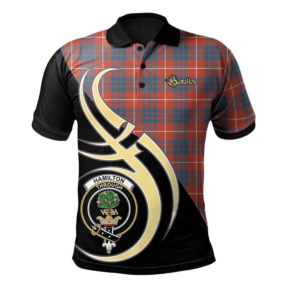 Clan Hamilton Ancient Tartan Polo Shirt - Believe In Me Style AT92 Hamilton Ancient Tartan Tartan Polo   