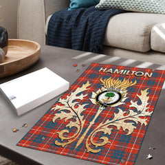 Clan Hamilton Ancient Tartan Crest Thistle Jigsaw Puzzles Gift For Family CU78 Clan Hamilton Tartan Today   