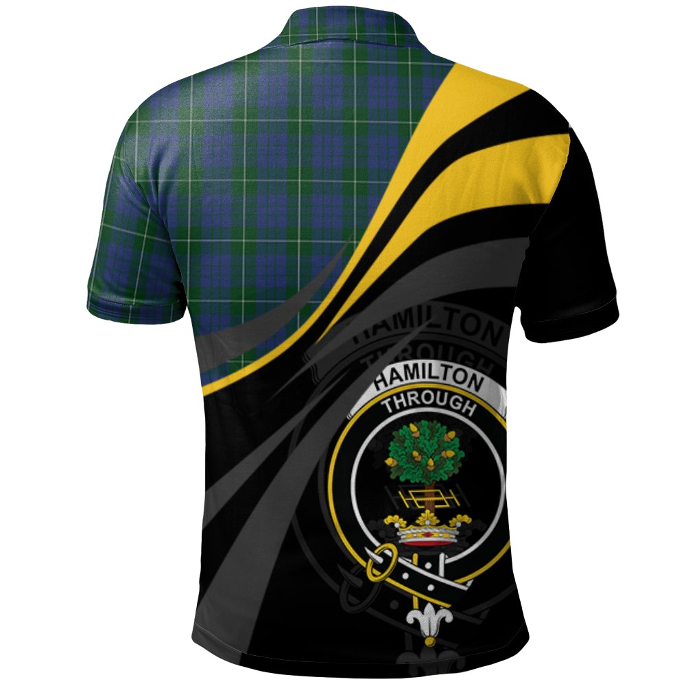 Clan Hamilton Hunting Tartan Polo Shirt - Royal Coat Of Arms Style PS26 Hamilton Hunting Tartan Tartan Polo   