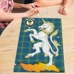 Clan Hamilton Hunting Ancient Tartan Crest Unicorn Scotland Jigsaw Puzzles Gift For Family SV99 Clan Hamilton Tartan Today   