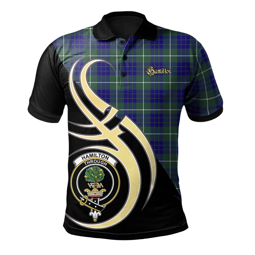 Clan Hamilton Hunting Modern Tartan Polo Shirt - Believe In Me Style FO71 Hamilton Hunting Modern Tartan Tartan Polo   