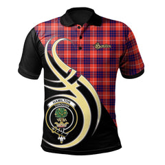 Clan Hamilton Modern Tartan Polo Shirt - Believe In Me Style HP24 Hamilton Modern Tartan Tartan Polo   