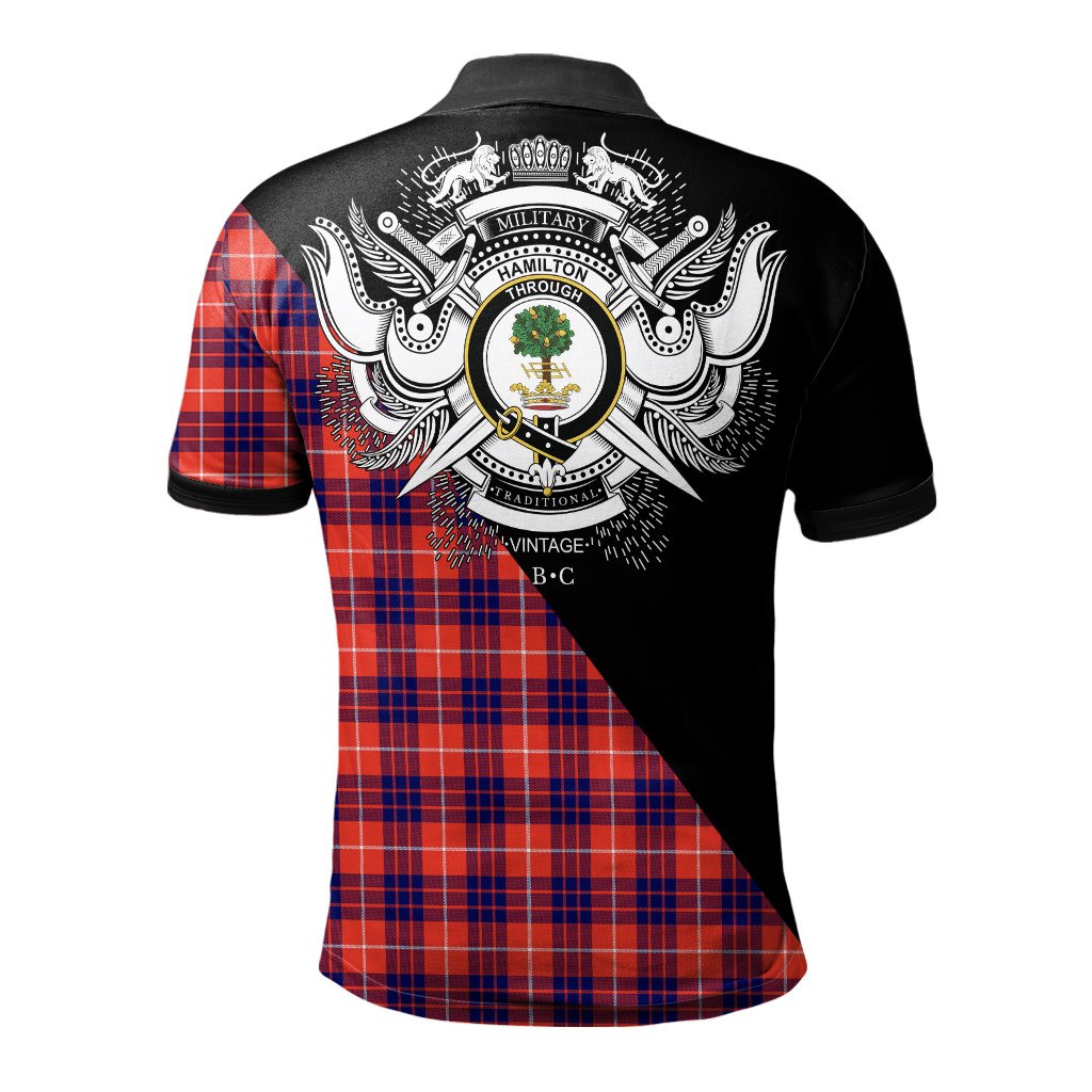 Clan Hamilton Modern Clan - Military Polo Shirt UF37 Hamilton Modern Tartan Tartan Polo   