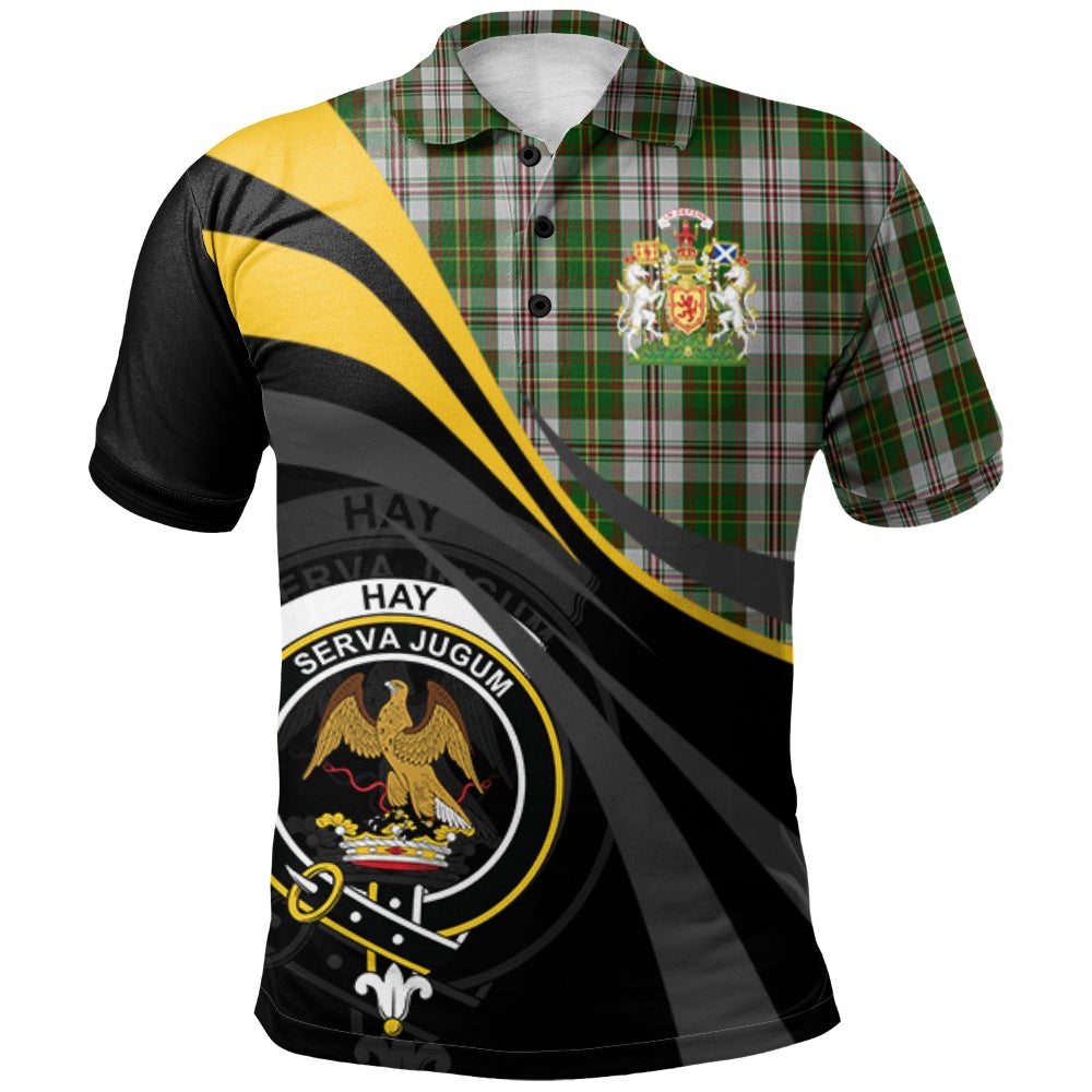 Clan Hay White Dress Tartan Polo Shirt - Royal Coat Of Arms Style VR90 Hay White Dress Tartan Tartan Polo   