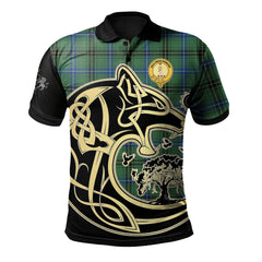 Clan Henderson Ancient Tartan Polo Shirt Viking Wolf HO44 Henderson Ancient Tartan Tartan Polo   