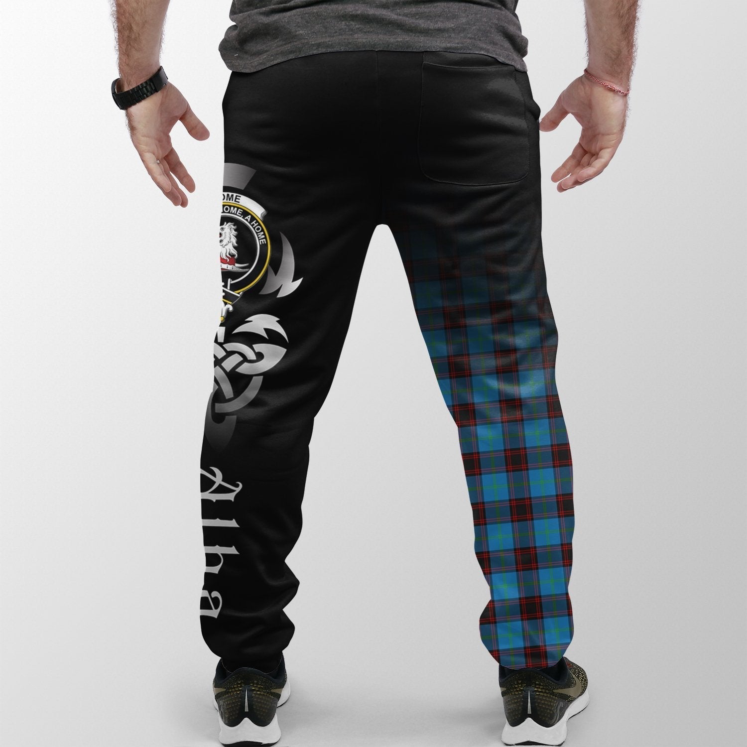 Clan Home Ancient Tartan Crest Jogger Sweatpants  Alba Celtic Style KU60 Clan Home/Hume Tartan Today   