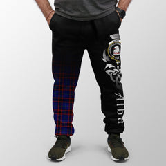 Clan Home Modern Tartan Crest Jogger Sweatpants  Alba Celtic Style FE10 Clan Home/Hume Tartan Today   