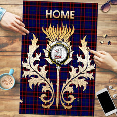 Clan Home Modern Tartan Crest Thistle Jigsaw Puzzles Gift For Family FZ89 Clan Home/Hume Tartan Today   