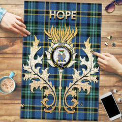 Clan Hope Tartan Crest Thistle Jigsaw Puzzles Gift For Family FH38 Clan Hope Tartan Today   