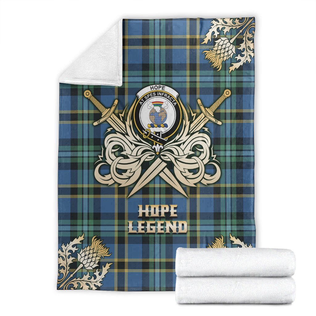 Clan Clan Hope Tartan Gold Courage Symbol Blanket PJ83 Clan Hope Tartan Today   