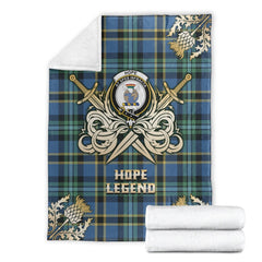 Clan Clan Hope Tartan Gold Courage Symbol Blanket PJ83 Clan Hope Tartan Today   