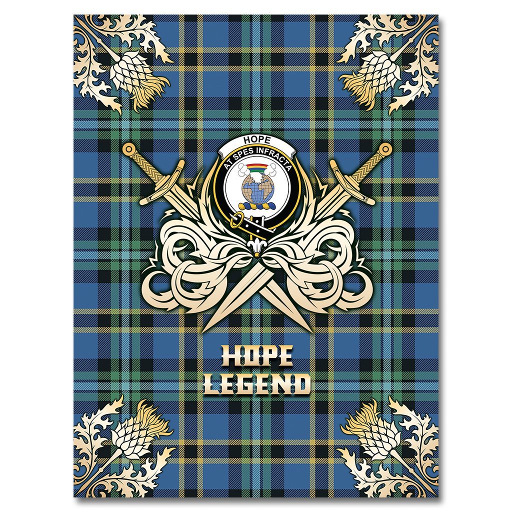 Clan Clan Hope Tartan Gold Courage Symbol Blanket PJ83 Clan Hope Tartan Today   