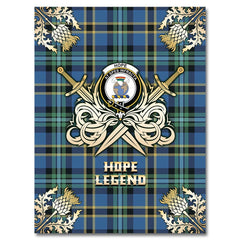 Clan Clan Hope Tartan Gold Courage Symbol Blanket PJ83 Clan Hope Tartan Today   