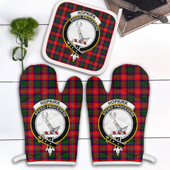 Clan Hopkirk Tartan Crest Oven Mitt And Pot Holder (2 Oven Mitts + 1 Pot Holder) SN28 Clan Kirk Tartan Today   