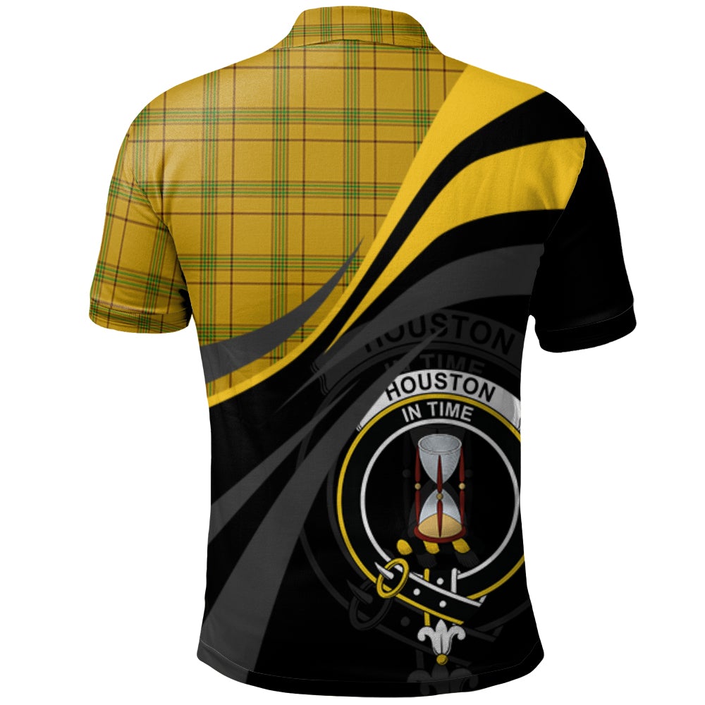 Clan Houston Tartan Polo Shirt - Royal Coat Of Arms Style AJ83 Houston Tartan Tartan Polo   