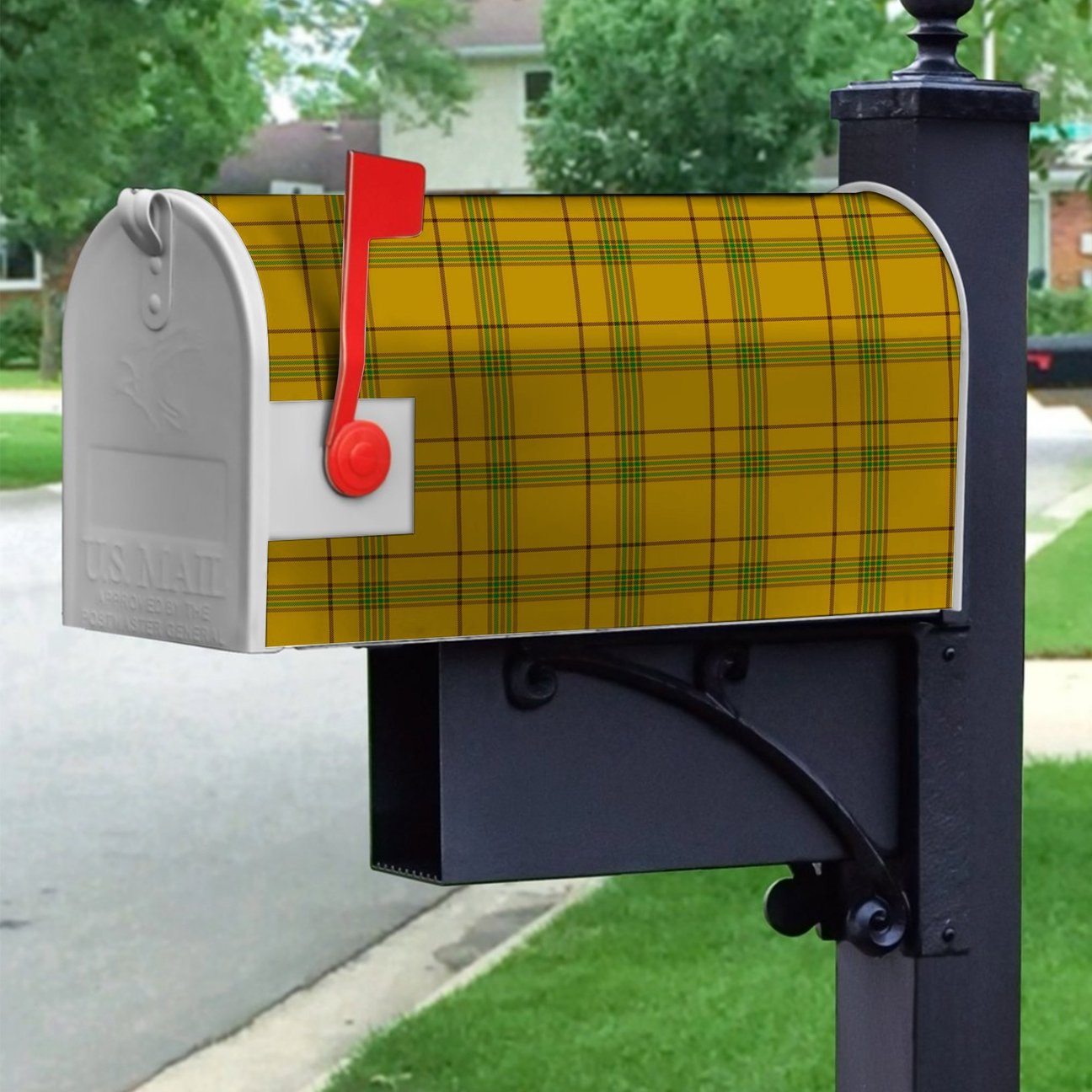 Clan Houston Tartan Crest Mailbox YX30 Clan Houston Tartan Today   