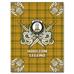 Clan Houston Tartan Gold Courage Symbol Blanket JM98 Clan Houston Tartan Today   