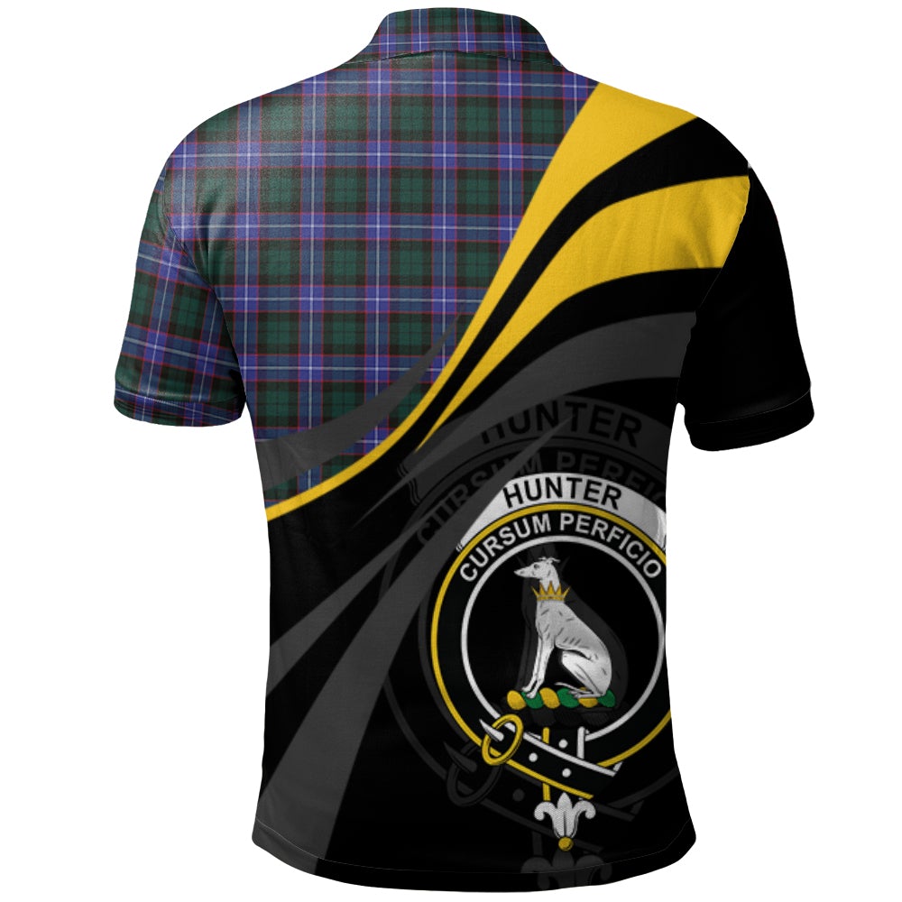 Clan Hunter Modern Tartan Polo Shirt - Royal Coat Of Arms Style JW60 Hunter Modern Tartan Tartan Polo   