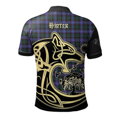 Clan Hunter Modern Tartan Polo Shirt Viking Wolf KV57 Hunter Modern Tartan Tartan Polo   