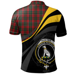 Clan Hunter USA Tartan Polo Shirt - Royal Coat Of Arms Style FN65 Hunter USA Tartan Tartan Polo   