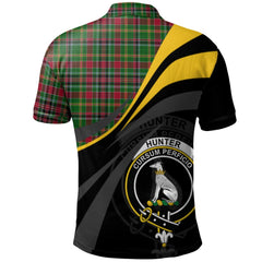 Clan Hunter Wilsons Tartan Polo Shirt - Royal Coat Of Arms Style LW36 Hunter Wilsons Tartan Tartan Polo   