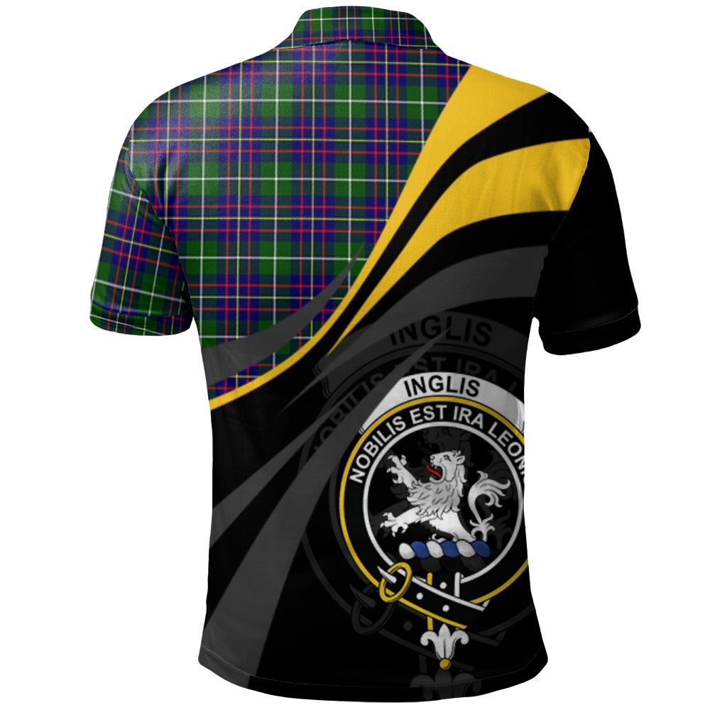 Clan Inglis Modern Tartan Polo Shirt - Royal Coat Of Arms Style AI35 Inglis Modern Tartan Tartan Polo   