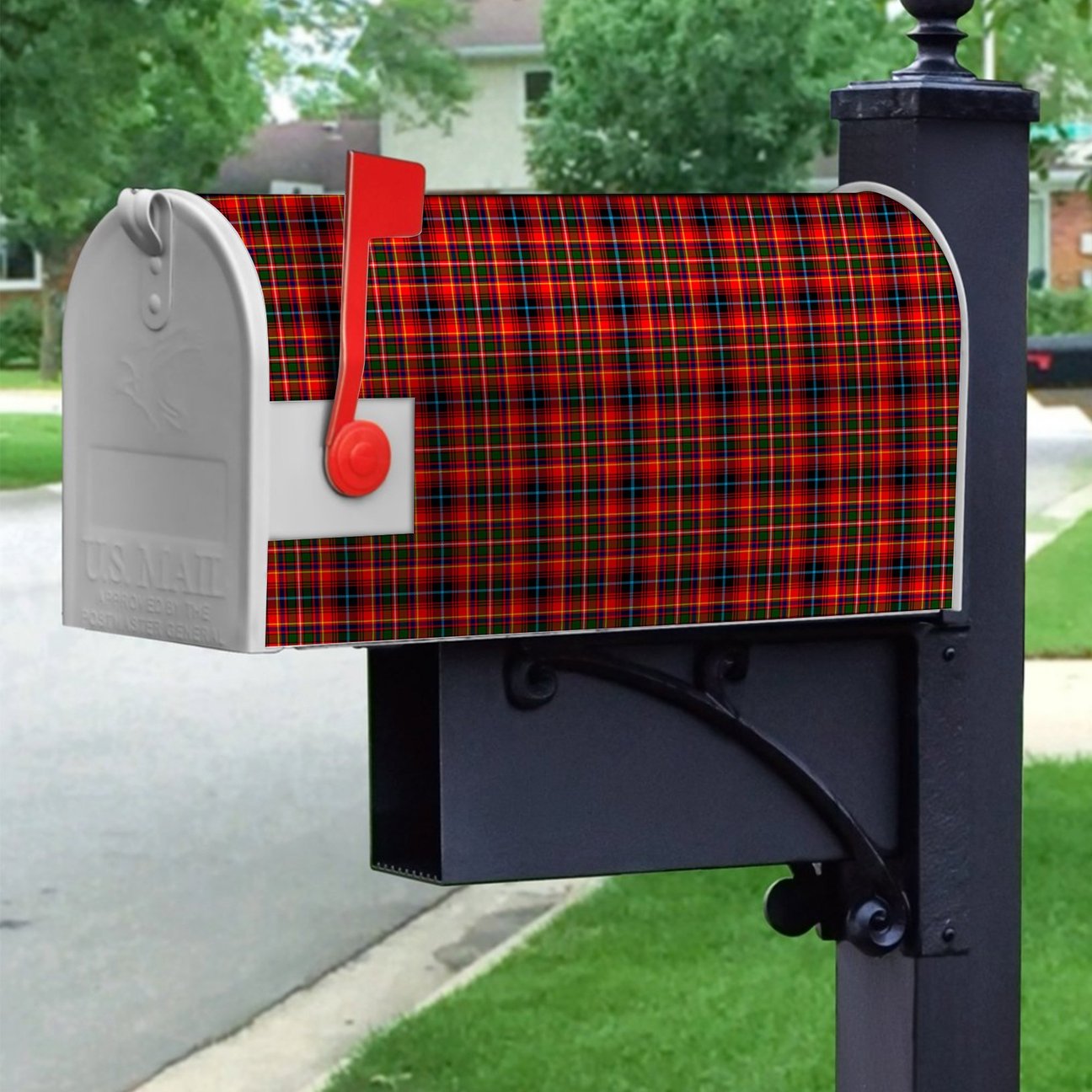 Clan Innes Modern Tartan Crest Mailbox AQ39 Clan Innes Tartan Today   