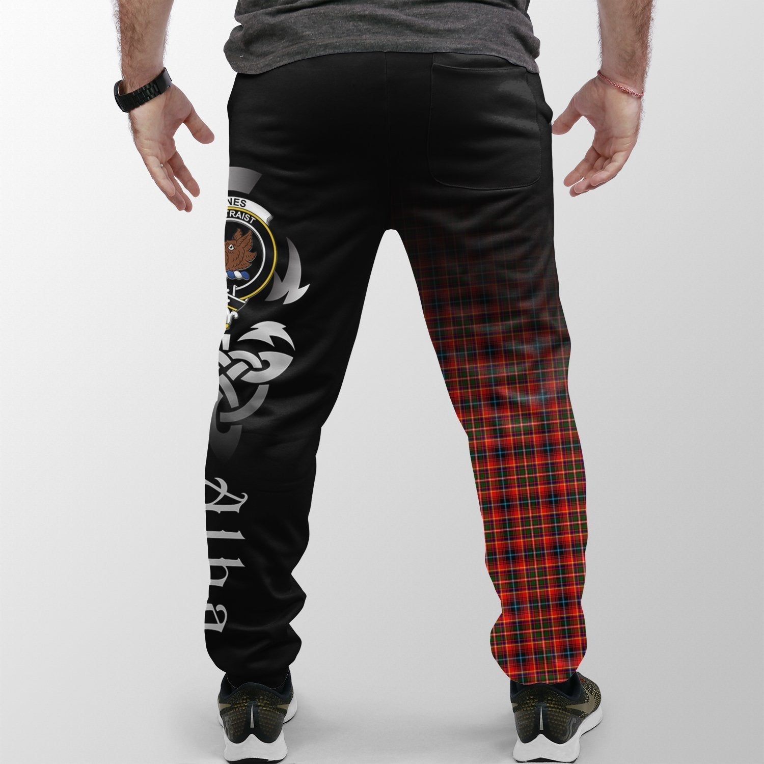 Clan Innes Modern Tartan Crest Jogger Sweatpants  Alba Celtic Style OS31 Clan Innes Tartan Today   