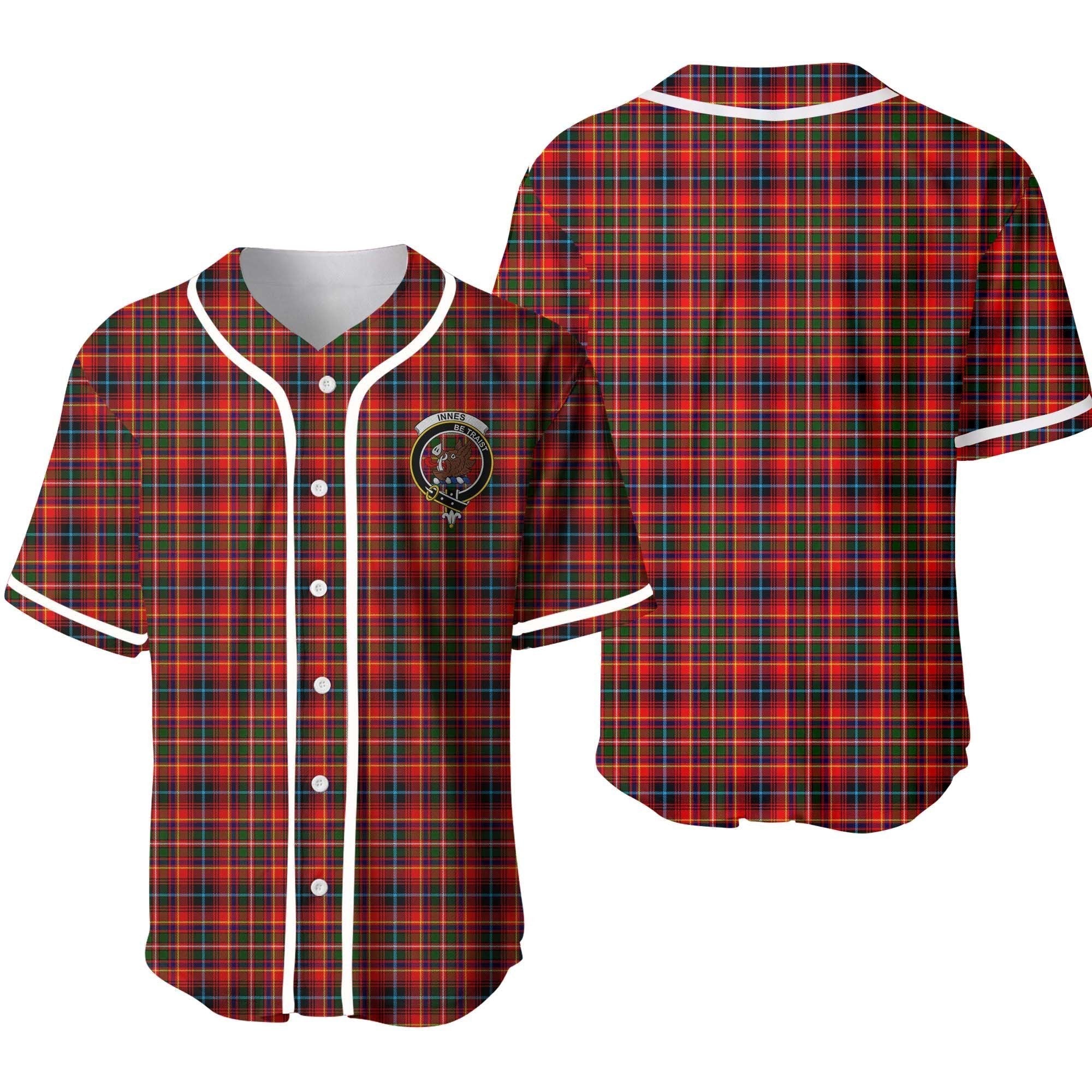 Clan Innes Tartan Unisex Baseball Jersey QH51XI54 Clan Innes Tartan Today   