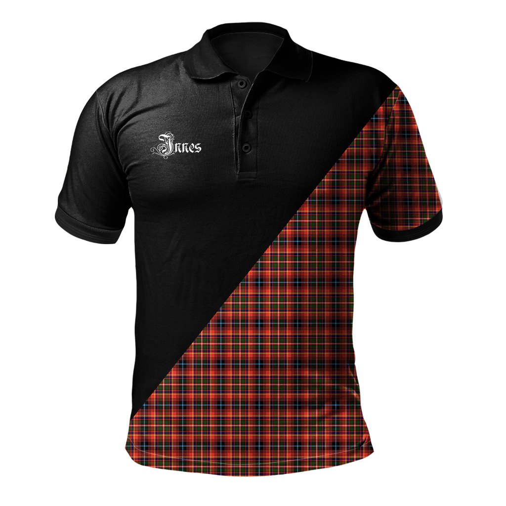 Clan Innes Modern Clan - Military Polo Shirt CX49 Innes Modern Tartan Tartan Polo   