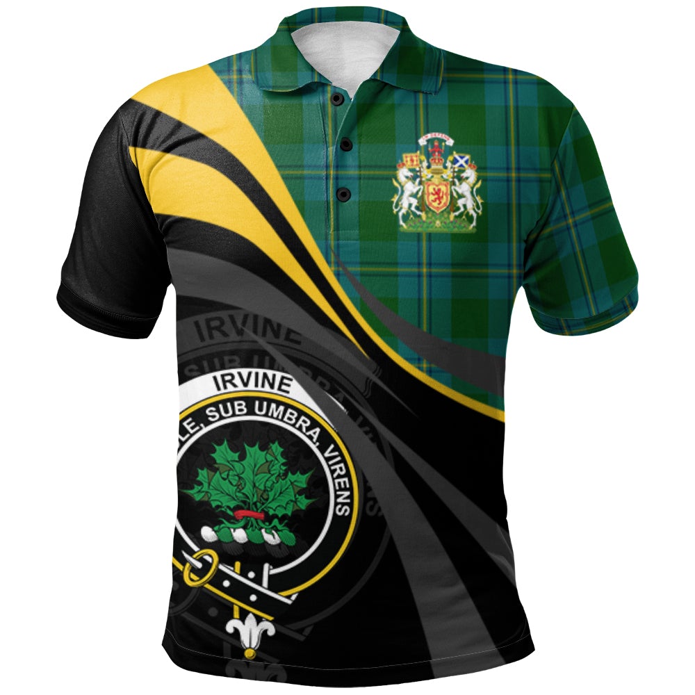 Clan Irving of Bonshaw Tartan Polo Shirt - Royal Coat Of Arms Style KL36 Irving of Bonshaw Tartan Tartan Polo   