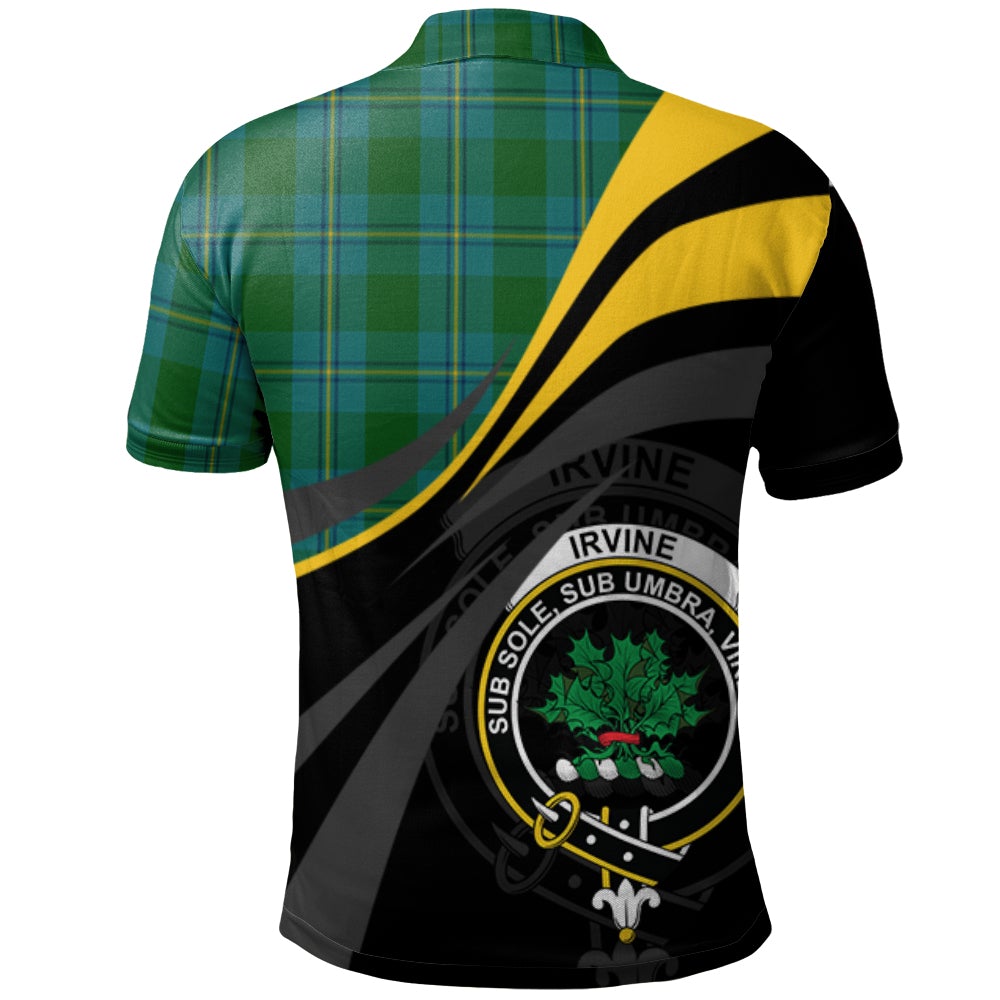 Clan Irving of Bonshaw Tartan Polo Shirt - Royal Coat Of Arms Style KL36 Irving of Bonshaw Tartan Tartan Polo   