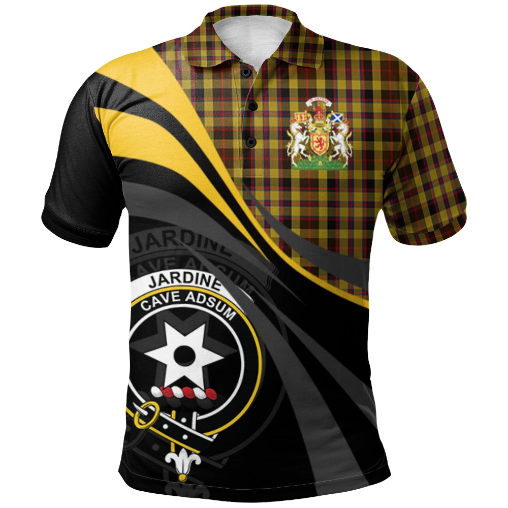 Clan Jardine of Castlemilk Tartan Polo Shirt - Royal Coat Of Arms Style WQ32 Jardine of Castlemilk Tartan Tartan Polo   