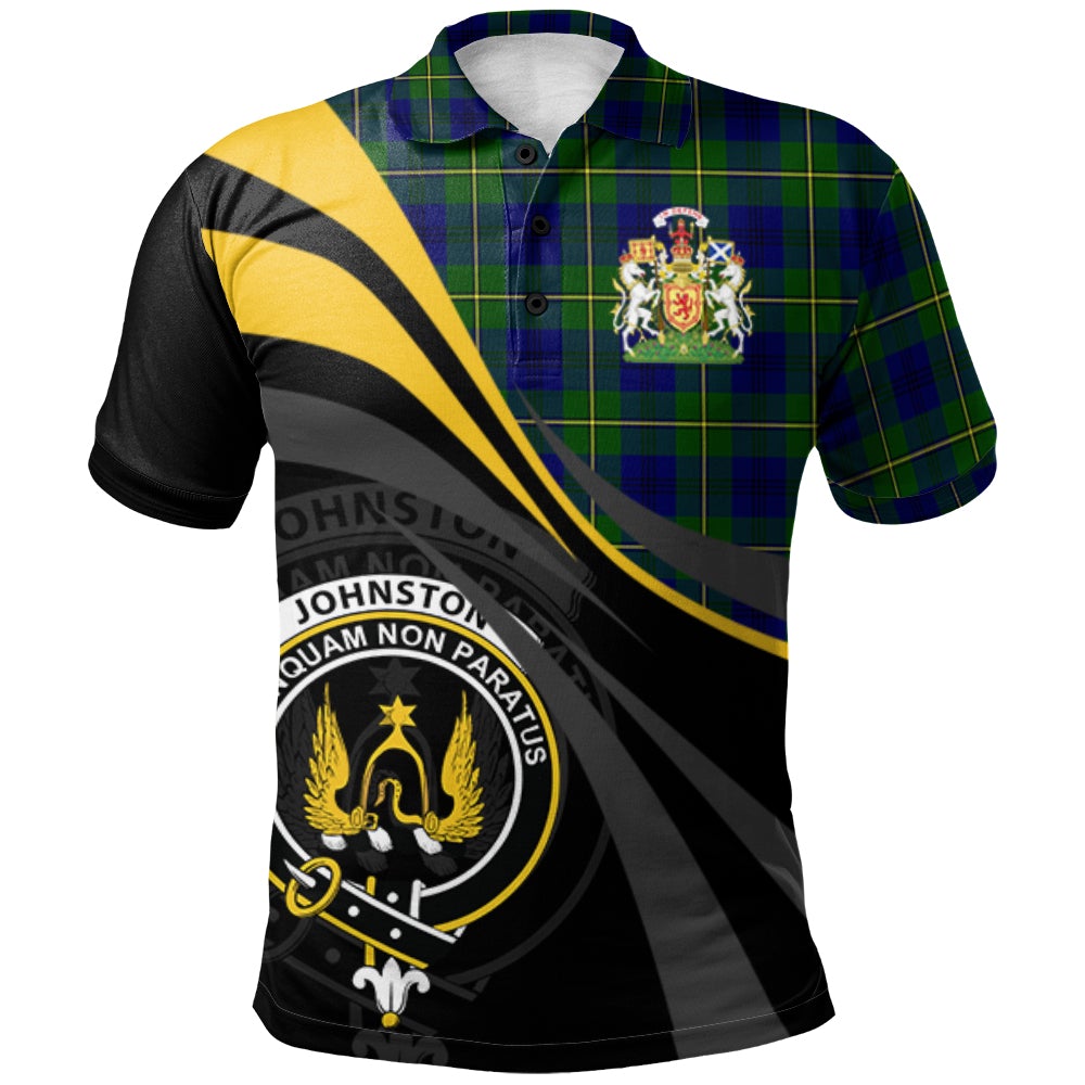 Clan Johnston Modern Tartan Polo Shirt - Royal Coat Of Arms Style CO50 Johnston Modern Tartan Tartan Polo   