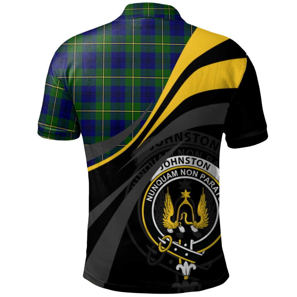 Clan Johnston Modern Tartan Polo Shirt - Royal Coat Of Arms Style CO50 Johnston Modern Tartan Tartan Polo   