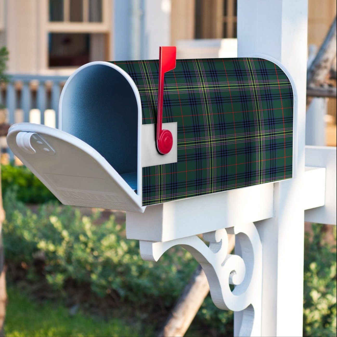 Clan Kennedy Modern Tartan Crest Mailbox AL73 Clan Kennedy Tartan Today   