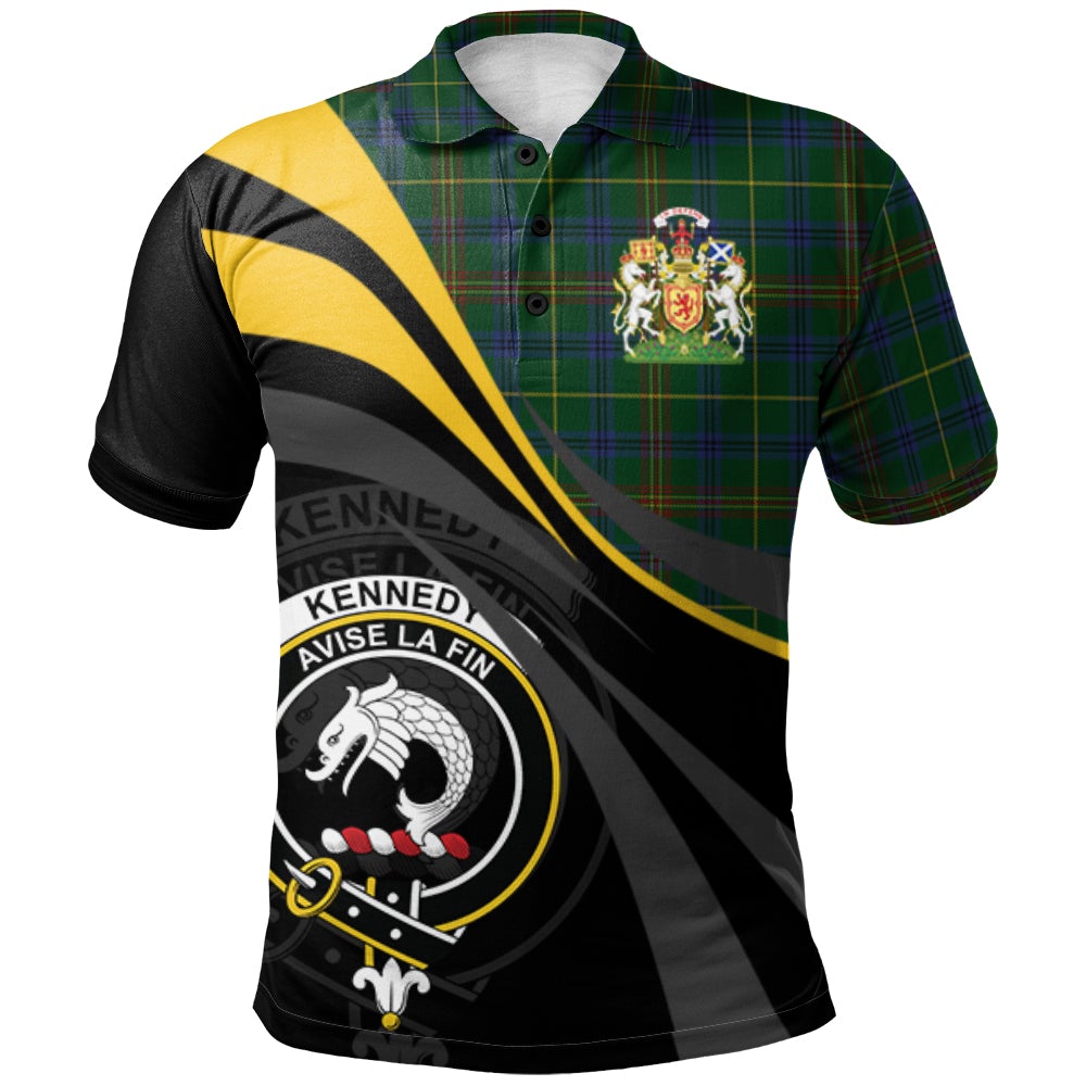 Clan Kennedy 2 Tartan Polo Shirt - Royal Coat Of Arms Style WT80 Kennedy 2 Tartan Tartan Polo   