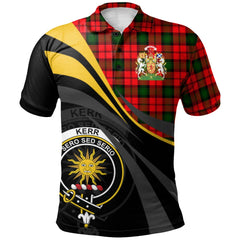 Clan Kerr Modern Tartan Polo Shirt - Royal Coat Of Arms Style UV16 Kerr Modern Tartan Tartan Polo   