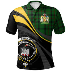 Clan Kincaid Tartan Polo Shirt - Royal Coat Of Arms Style DI34 Kincaid Tartan Tartan Polo   