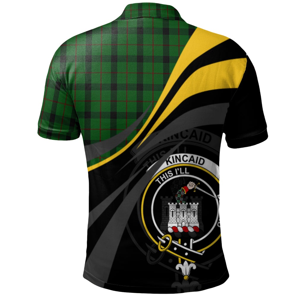 Clan Kincaid Tartan Polo Shirt - Royal Coat Of Arms Style DI34 Kincaid Tartan Tartan Polo   