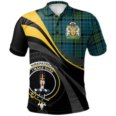 Clan Kirkpatrick Tartan Polo Shirt - Royal Coat Of Arms Style WL62 Kirkpatrick Tartan Tartan Polo   