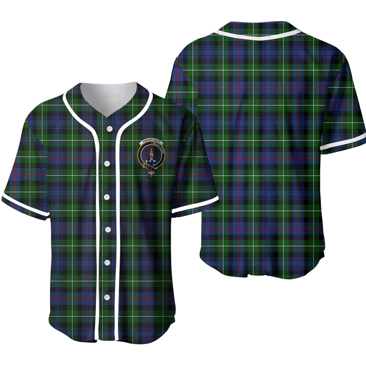 Clan Kirkpatrick Tartan Unisex Baseball Jersey ET17UZ38 Clan Kirk Tartan Today   