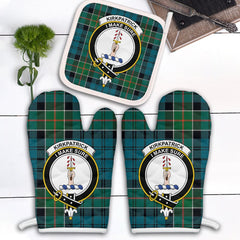 Clan Kirkpatrick Tartan Crest Oven Mitt And Pot Holder (2 Oven Mitts + 1 Pot Holder) NV47 Clan Kirk Tartan Today   