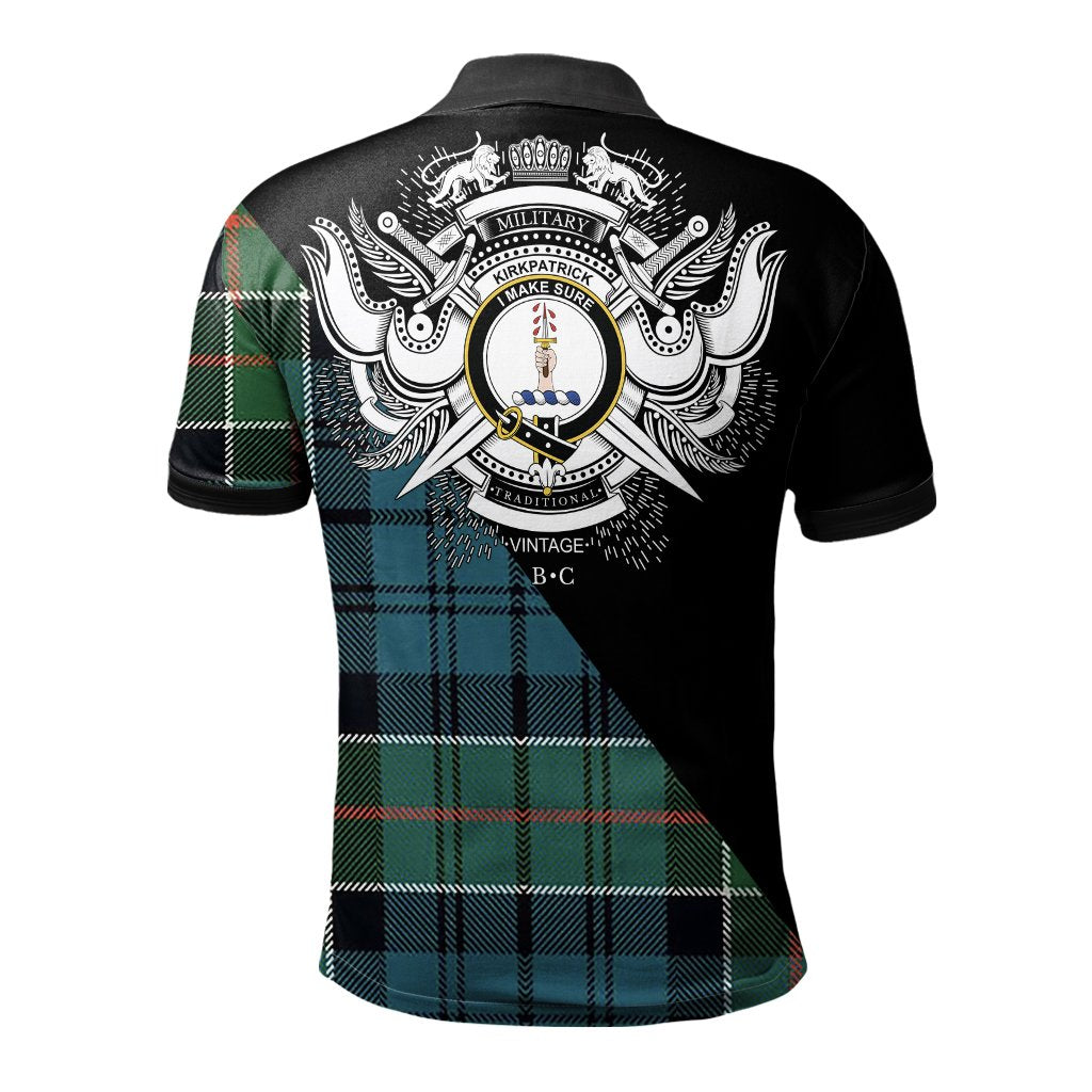 Clan Kirkpatrick Clan - Military Polo Shirt RV56 Kirkpatrick Tartan Tartan Polo   