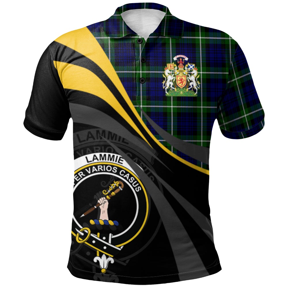 Clan Lammie Tartan Polo Shirt - Royal Coat Of Arms Style BP18 Lammie Tartan Tartan Polo   