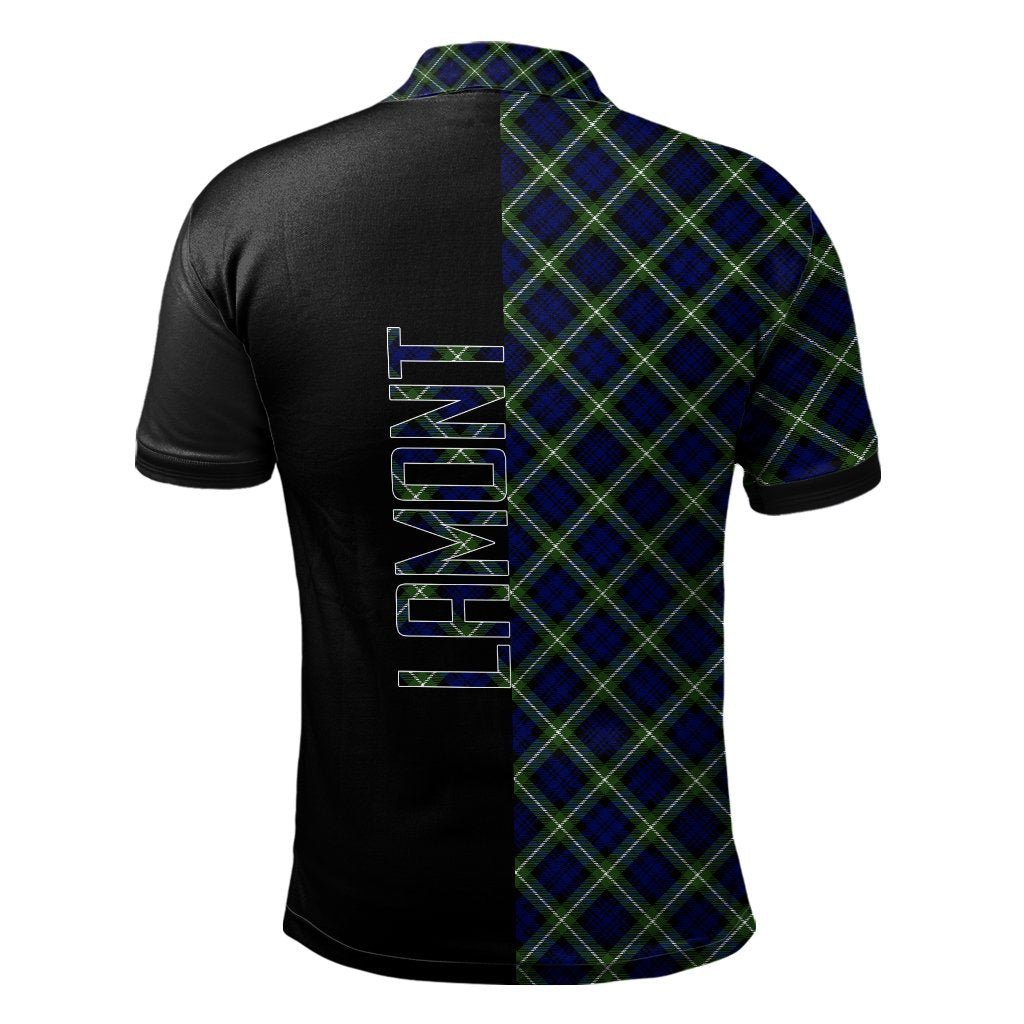 Clan Lamont Modern Tartan Polo Shirt Half of Me - Cross Style MA51 Lamont Modern Tartan Tartan Polo   